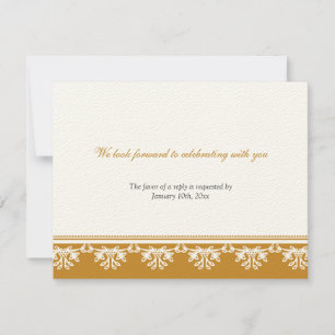 Invitación Respuesta rsvp de la boda de la frontera de la fib