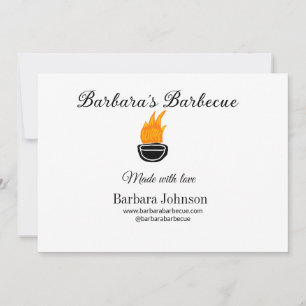 Invitación Restaurante barbacoa cocina página web de medios s
