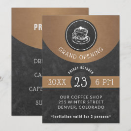 Invitación Restaurante Grand Opening elegante pizarra