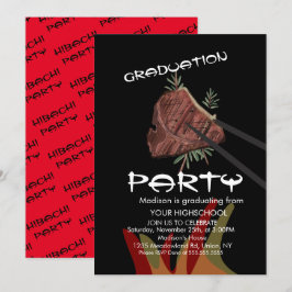 Invitación Restaurante Japonés Hibachi Steak Graduación