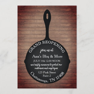 Invitación Restaurante Reabriendo Madera de Hierro