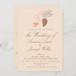 Invitación Resumen Boda de Formas para Tierra Geométrica Orgá