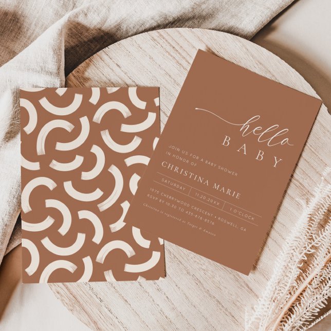 Invitación Resumen Boho Sexo Neutral Baby Shower (Subido por el creador)