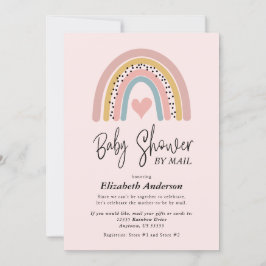 Invitación Resumen Chica Arcoiris Baby Shower Por Correo