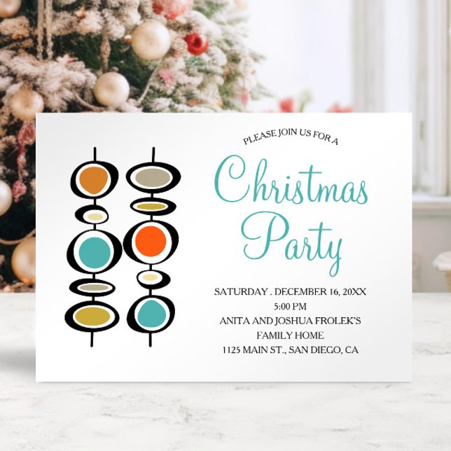 Invitación Resumen Círculos a mediados del siglo Navidades va (Subido por el creador)