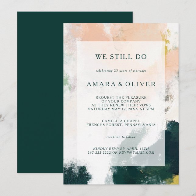 Invitación Resumen colorido Todavía Vemos Renovación (Anverso / Reverso)