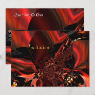 Invitación Resumen De Arte Invitado Seda Jewled En Rojo