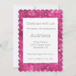 Invitación Resumen de bonito Girly Pink 16 cumpleaños