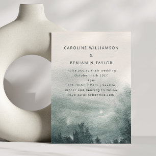 Invitación Resumen de color de agua Selva Verde Boda de paisa