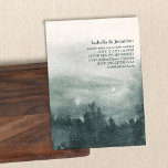 Invitación Resumen de color de agua Selva Verde Boda de paisa<br><div class="desc">Invitación a casamiento de bodas rusticas de color de agua para el paisaje forestal</div>