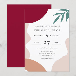 Invitación Resumen de formas boda contemporáneo