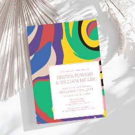 Invitación Resumen de formas vibrantes Boda de Moda