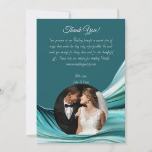 Invitación Resumen de Gracias-Moderno -Emerald Green-Photo-