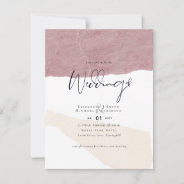 Invitación Resumen de la boda del tono de la Tierra Invitan a