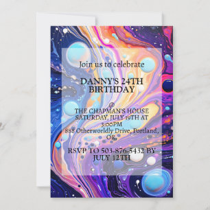 Invitación Resumen de la fiesta de cumpleaños del Ilustracion