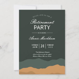 Invitación Resumen de la jubilación del paisaje del desierto