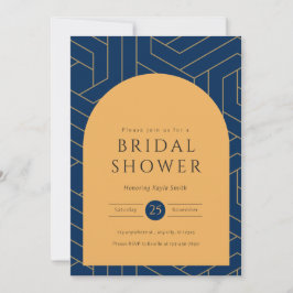 Invitación Resumen de la Marina y la Ducha Bridal Mustard