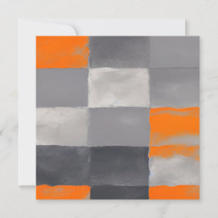 Invitación Resumen de la placa gris naranja