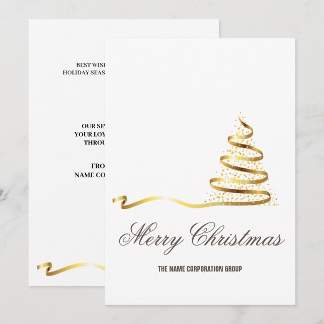 Invitación Resumen de los negocios de árboles de Navidad Invi (Anverso / Reverso)