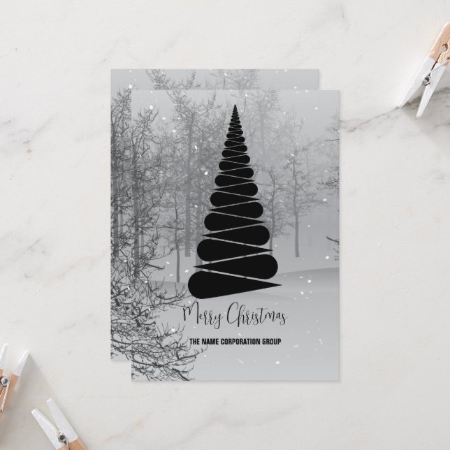 Invitación Resumen de los negocios de árboles de Navidad Invi (Anverso/Reverso In Situ)
