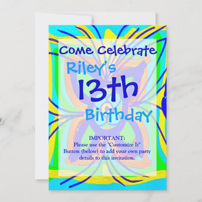 Invitación Resumen de los niños de las flores de mariposa Doo (Anverso)