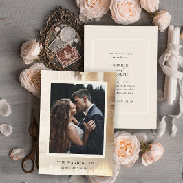 Invitación Resumen de oro | Elegante Boda fotográfico