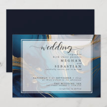 Resumen de oro líquido en mármol azul