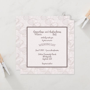 Invitación Resumen de Pale Burgundy