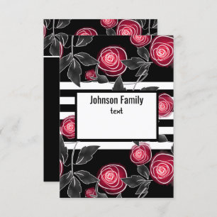 Invitación Resumen de rosas rojas modernas hojas esbozadas