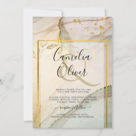 Invitación Resumen de tinta para alcohol Oyster Pearl Gold BO