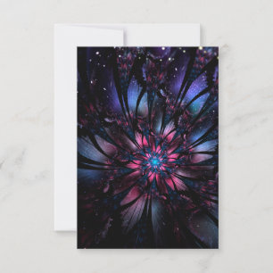 Invitación Resumen del diseño de flor fractal.