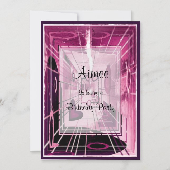 Invitación Resumen del elevador hacia abajo (Anverso)