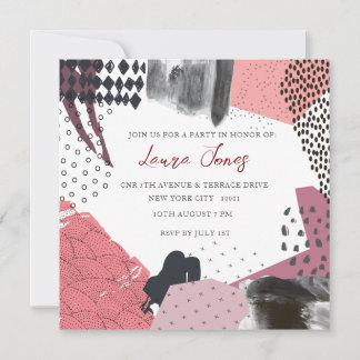 Invitación Resumen del evento promocional de Collage de arte