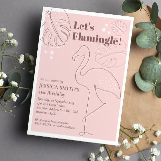 Invitación Resumen Elegante Que Permite El Cumpleaños Flaming