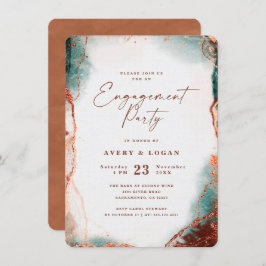Invitación Resumen Ethereal Terra Cotta Engagement Party