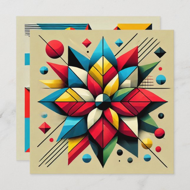 Invitación Resumen imprescriptible del libro gráfico pop Poin (Anverso / Reverso)