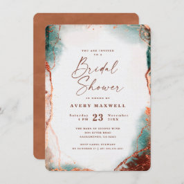 Invitación Resumen La Ducha Bridal Ethereal Terra Cotta