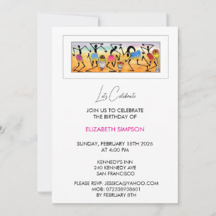 Invitación Resumen, lindo baile de descanso, cumpleaños
