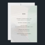 Invitación Resumen minimalista Mint de Arte Verde Cumpleaños<br><div class="desc">Minimalista Resumen Arte Mint Verde Invitación a cumpleaños 21er Puede ser totalmente personalizado para satisfacer sus necesidades. © Gorjo Designs. Hecho para ti a través de la plataforma Zazzle. // ¿Buscando elementos coincidentes? Otra papelería del set disponible en la sección ‘colecciones’ de mi tienda. // ¿Necesita ayuda para personalizar su...</div>