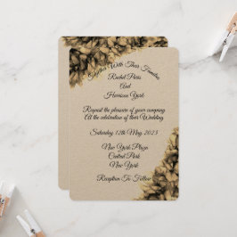 Invitación Resumen moderno boda de niebla elegante y natural