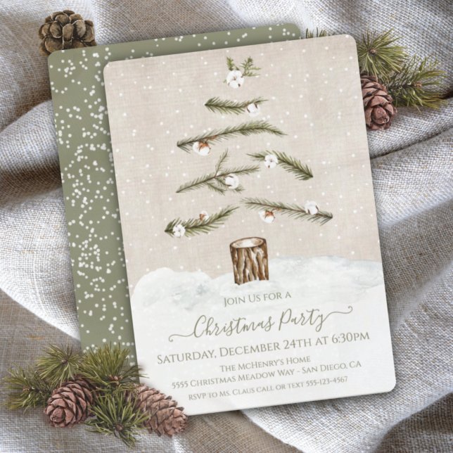 Invitación Resumen moderno Boho Fiesta del árbol de Navidad (Subido por el creador)