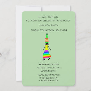 Invitación Resumen moderno Celebración de cumpleaños feliz