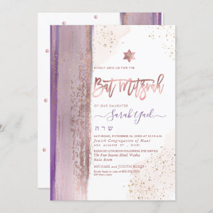 Invitación Resumen moderno de PixDezines Tallit Bat Mitzvah I
