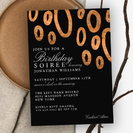 Invitación Resumen moderno Fiesta de cumpleaños Soiree