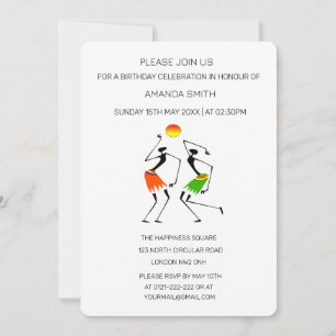 Invitación Resumen moderno Fiesta del atardecer Vibe Cumpleañ