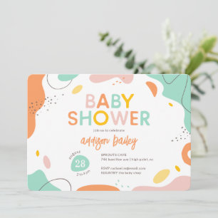 Invitación Resumen moderno Género Baby Shower neutral
