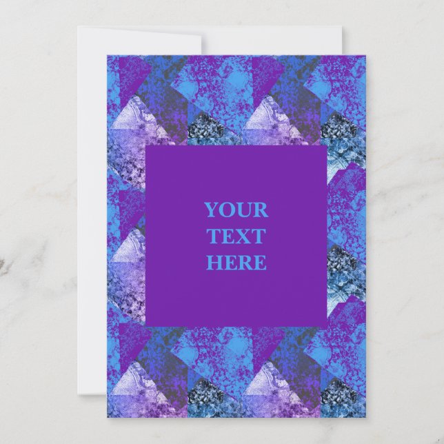 Invitación Resumen moderno Gritty Grunge (Anverso)