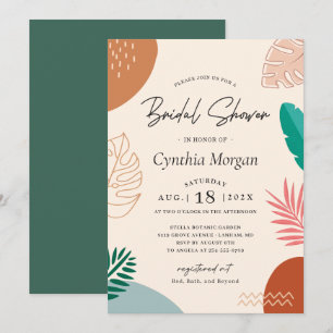 Invitación Resumen moderno Verano Tropical Bridal Ducha
