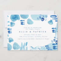 Resumen Ocean Blue Seashell Parejas Británicas Duc