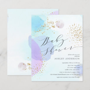 Invitación Resumen Pastel Circles Boy Baby Shower